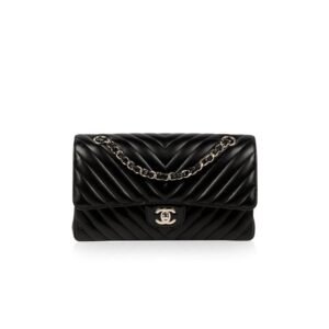 Chanel Classic Chevron Tweed Medium Flap