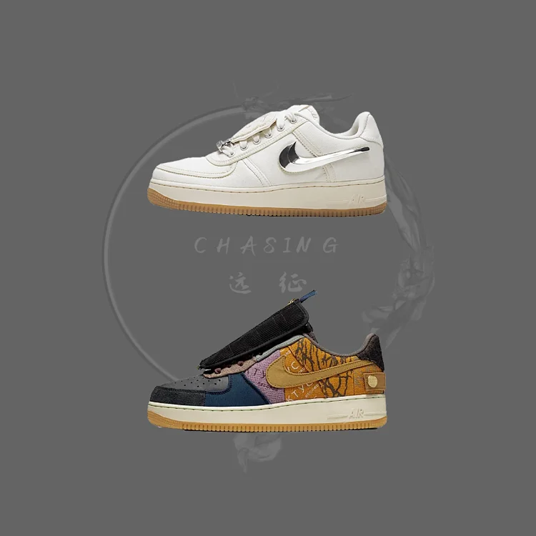 Travis Scott x NK Air Force 1 TS联名换钩空军一号 米色 仙人掌270AQ4211-101