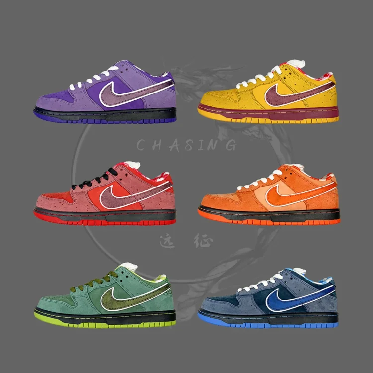Concepts x SB Dunk Low 联名 绿龙虾 紫龙虾 橙龙虾 红龙虾 蓝龙虾 橙色 白龙虾 男女同款 低帮 休闲运动板鞋滑板鞋篮球鞋BV1310、FD8776-800
